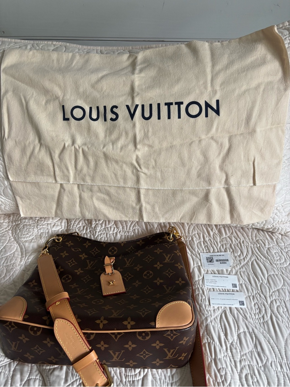 Louis Vuitton Monogram Brown & Natural Leather Shoulder Bag